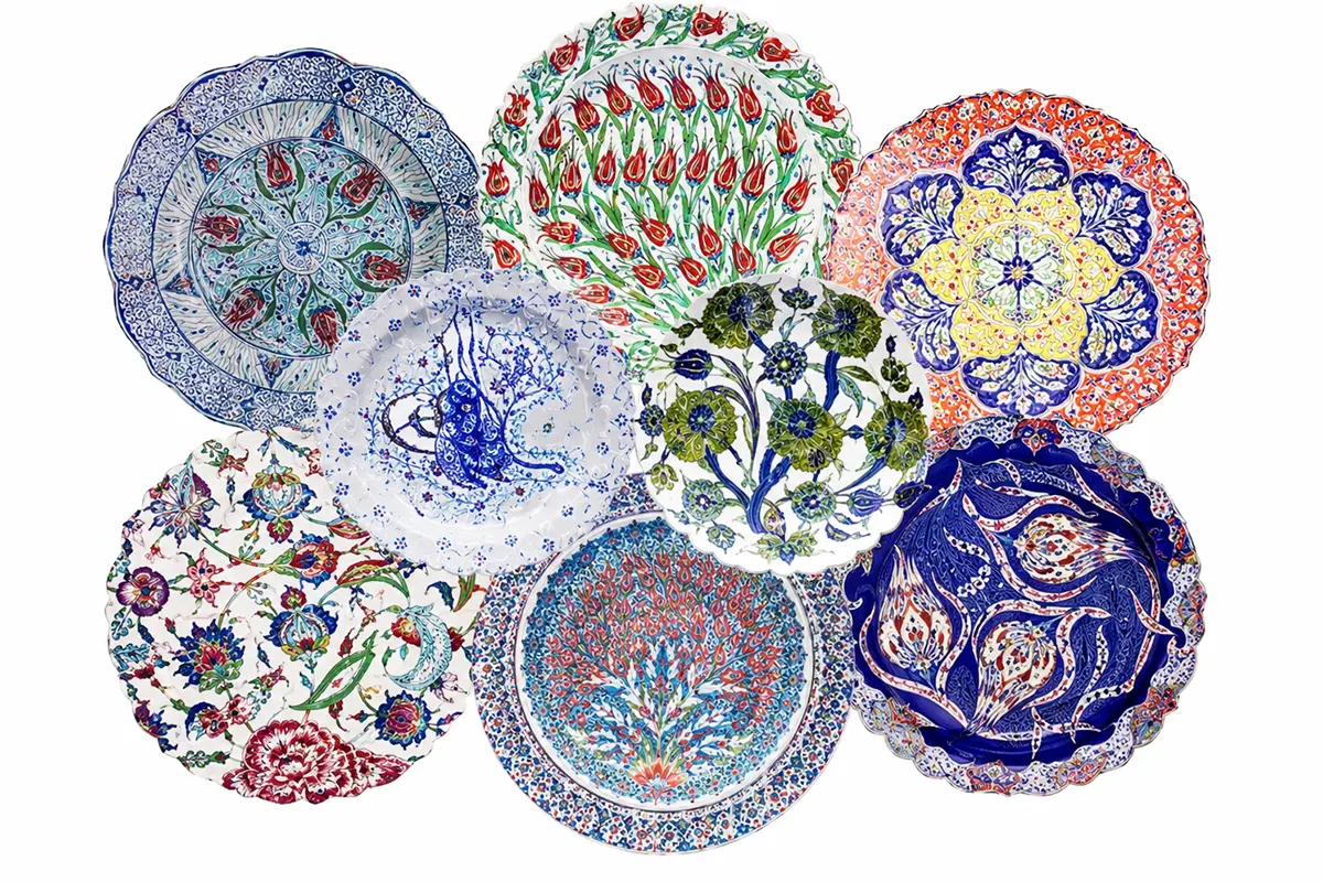 artesanía de cerámica pintada de Iznik, Turquía