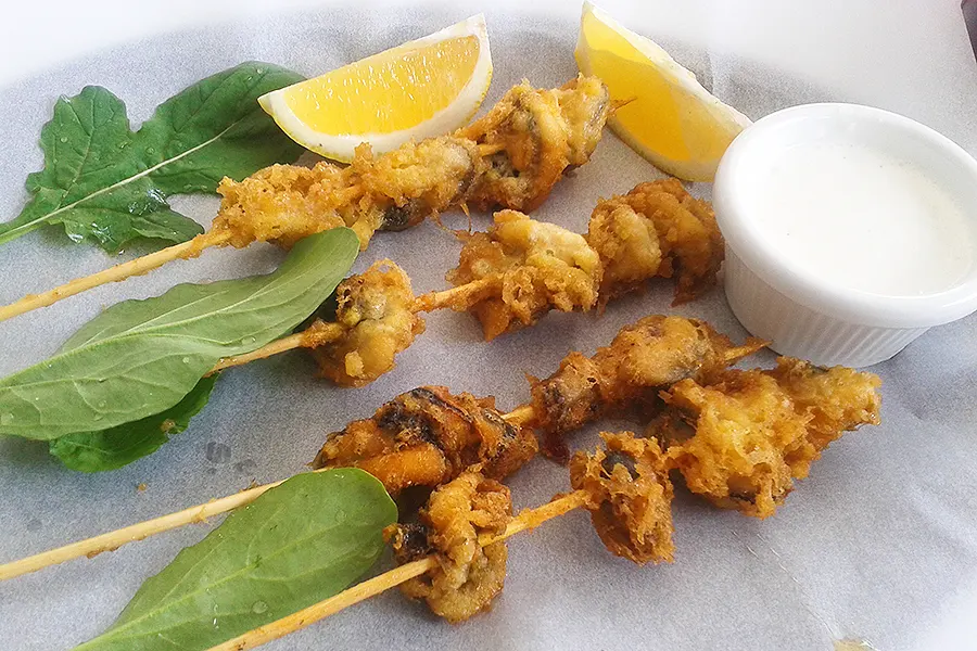 Midye tava (mejillones fritos)