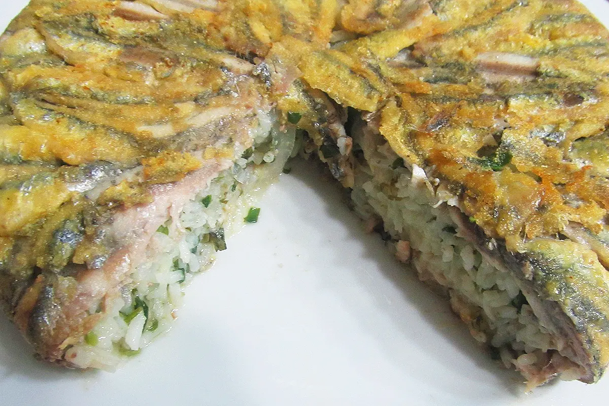 boquerones rellenos de arroz
