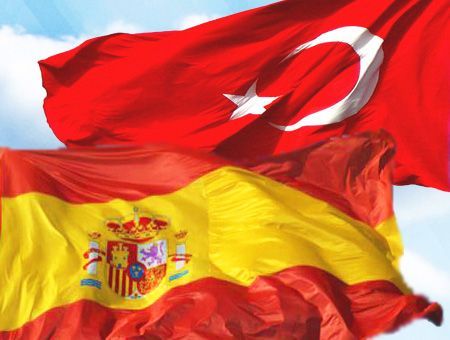 España y Turquía, banderas