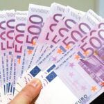 dinero, euros, billetes