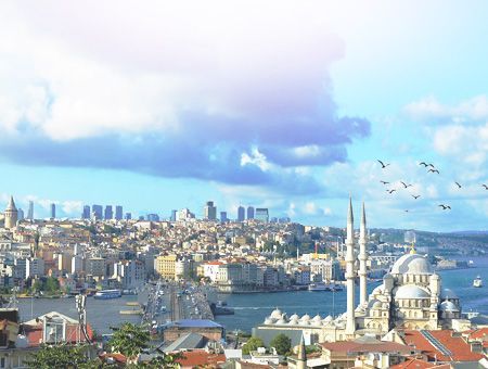 Estambul, Bósforo y Galata con edificios