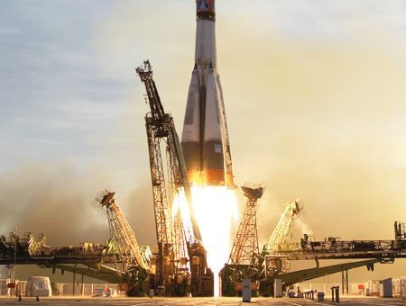 Kazajistán, lanzamiento de la Soyuz desde Baikonur