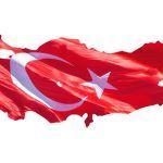 Turquía, mapa del país, bandera, Anatolia