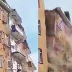 Building collapses in Turkey after earthaquake