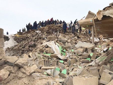 Damage in Turkey after Iran's earthquake