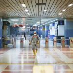 Cleaning of the metro in Ankara due to coronavirus