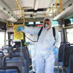 Istanbul, disinfection of buses due to coronavirus