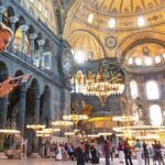 tourist in Hagia Sophia, Istanbul