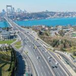 Istanbul bridge traffic
