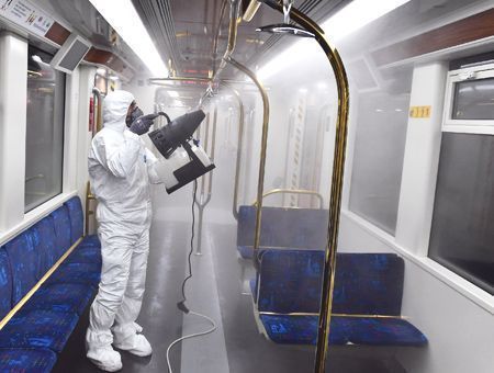 Izmir, disinfection in metro due to coronavirus