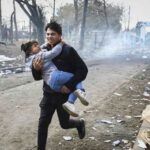 Refugee escapes in the Greek frontier