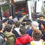 Buses in Turkey with refugees going to Europe