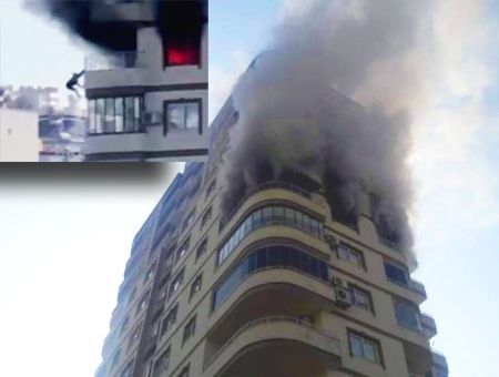 Turkey, woman jumps to escape fire