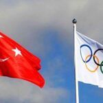 Turkey and IOC flags
