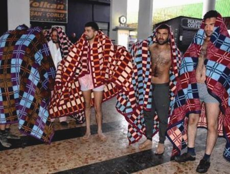Turkey, refugees, naked by Greek police
