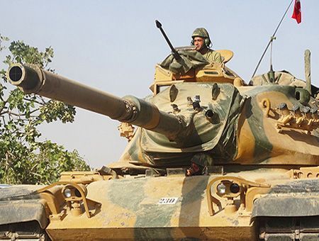 Turkish army tank in Syria