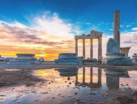 Antalya, ruins of a temple in Side