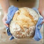 Bread, made of flour and yeast