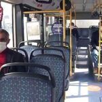 Istanbul, masks in bus due to coronavirus