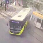 Istanbul, crash between tram and bus