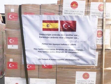 Aid from Turkey to Spain against coronavirus