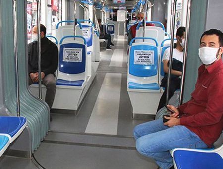 Turkey, metro travellers, during coronavirus