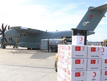 Turkey, plane with aid against coronavirus