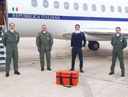 Turkey, plane from Italy lands for a transplant