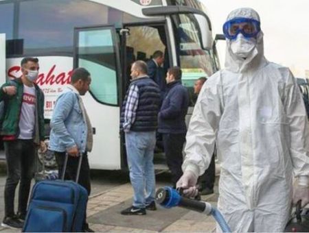 Turkey, travel by bus with coronavirus