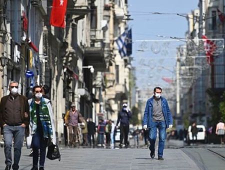 Istanbul, İstiklal Avenue during coronavirus