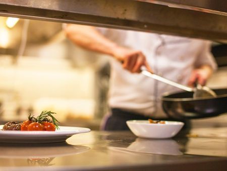 restaurant, dish in the kitchen