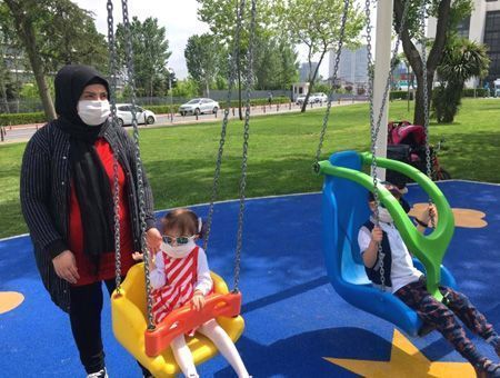 Turkey, children at park among coronavirus pandemic