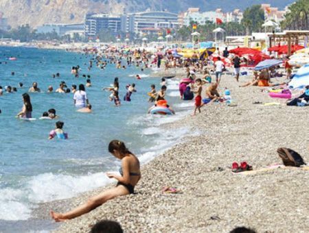 Antalya, beach amidst coronavirus pandemic