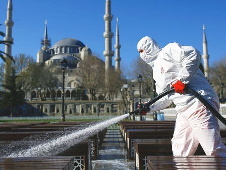 Istanbul, disinfection because of coronavirus