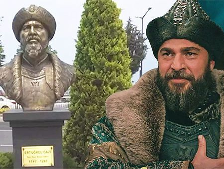 Turkey, Ertuğrul statue resembles actor