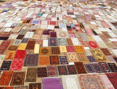 Turkey, rugs exposed to sun