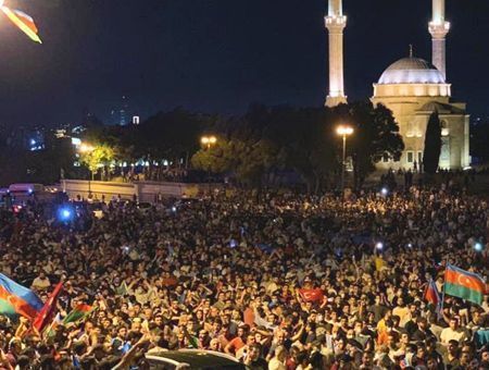 Azerbaijan, protests against Armenia