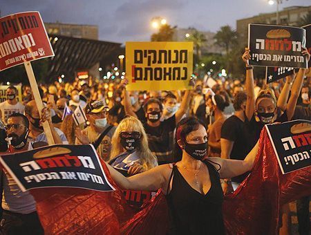 Israel, protest for coronavirus