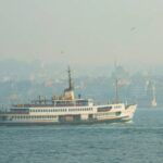 Istanbul, a ferry crossing the Bosphorus