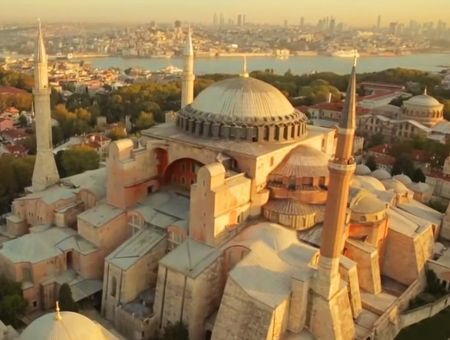 Istanbul, Hagia Sophia at sunset