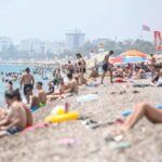 Antalya, Konyaaltı beach in summer