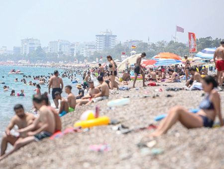 Antalya, Konyaaltı beach in summer