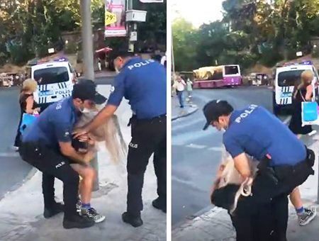 Istanbul, detention of woman without mask