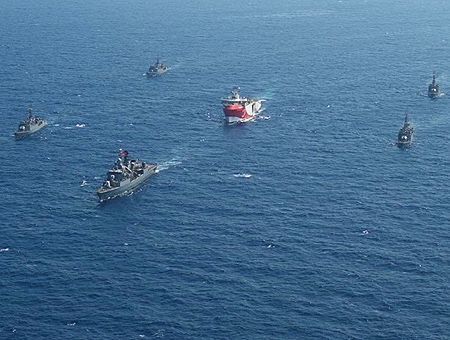 Turkey, war ships in the Mediterranean