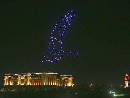 Ankara, drone show in Victory Day