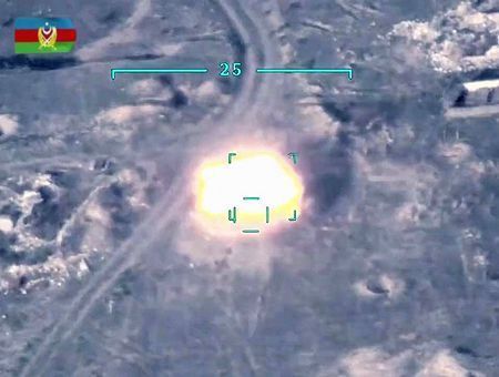 Azerbaijan, combats in the Armenian frontier