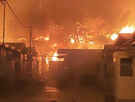 Greece, fire at Moria refugee camp
