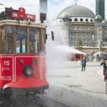 Istanbul, disinfection during coronavirus pandemic