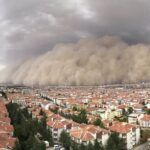 Turkey, sand storm in Ankara